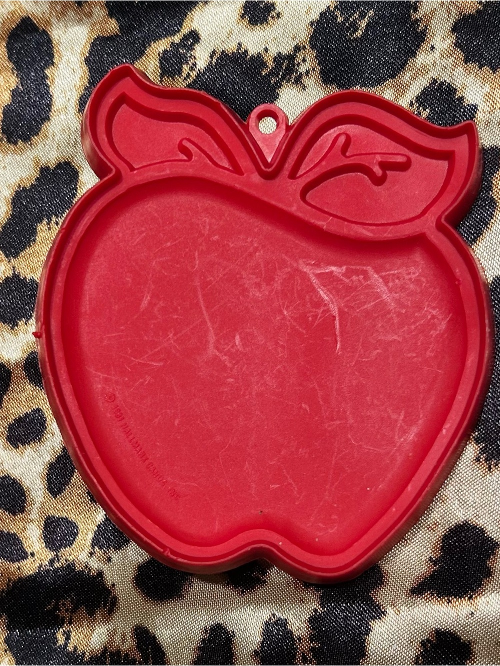 Vintage Hallmark Apple Red Plastic 3 inch. Cookie Cutter